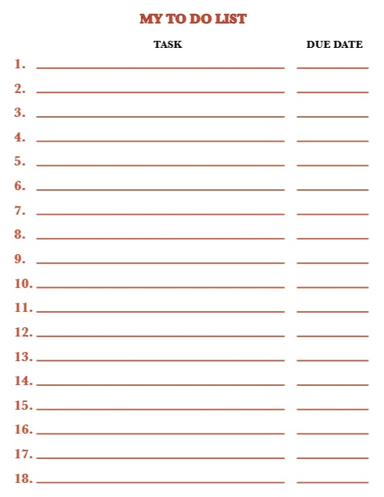 10 Free Sample Weekly To Do List Templates Printable Samples