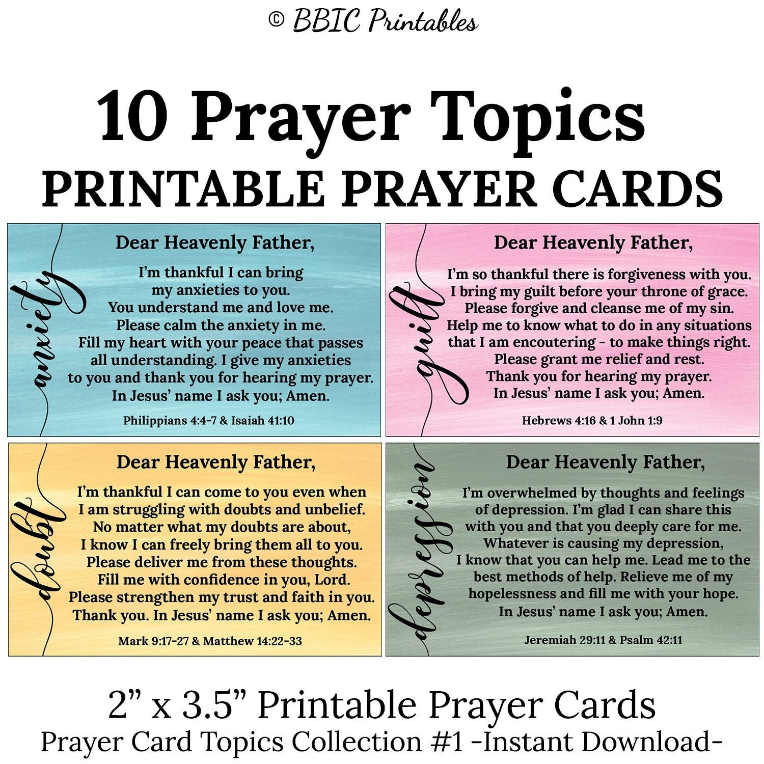 10 Printable Topic Prayer Cards C1 INSTANT DOWNLOAD Prayer Etsy 10 Printable Topic Prayer Cards C1 INSTANT DOWNLOAD Prayer Etsy