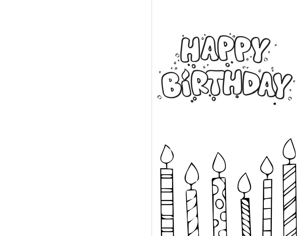 3 Printable Birthday Card Drawing Ideas