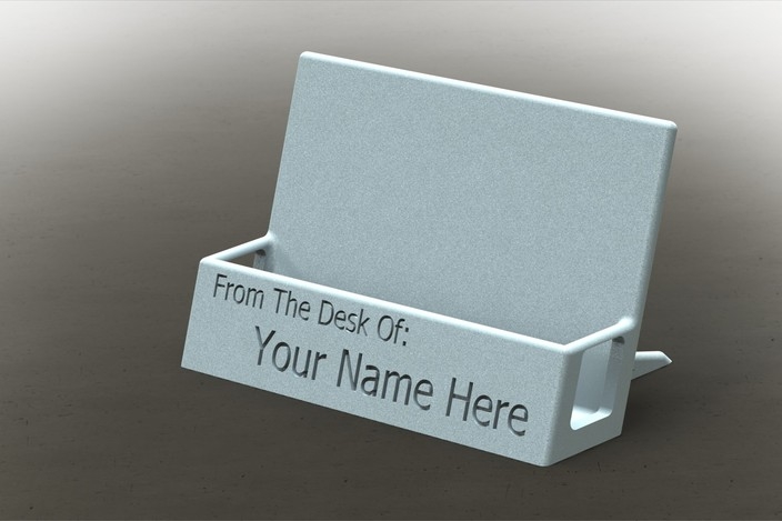3D Printable Business Card Holder STL SOLIDWORKS 3D CAD Model 