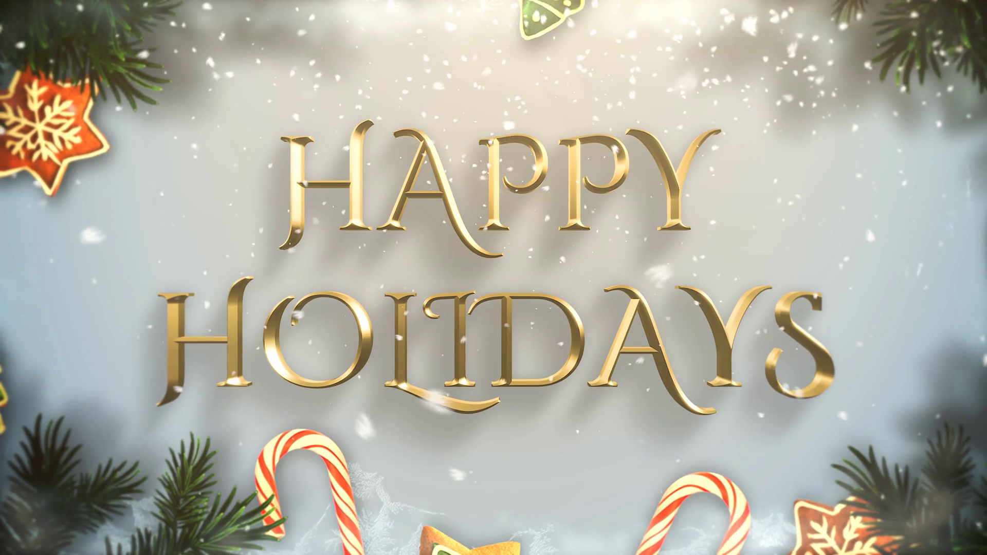 Animated Closeup Happy Holidays Text Green Stock Motion Graphics SBV Animated Closeup Happy Holidays Text Green Stock Motion Graphics SBV