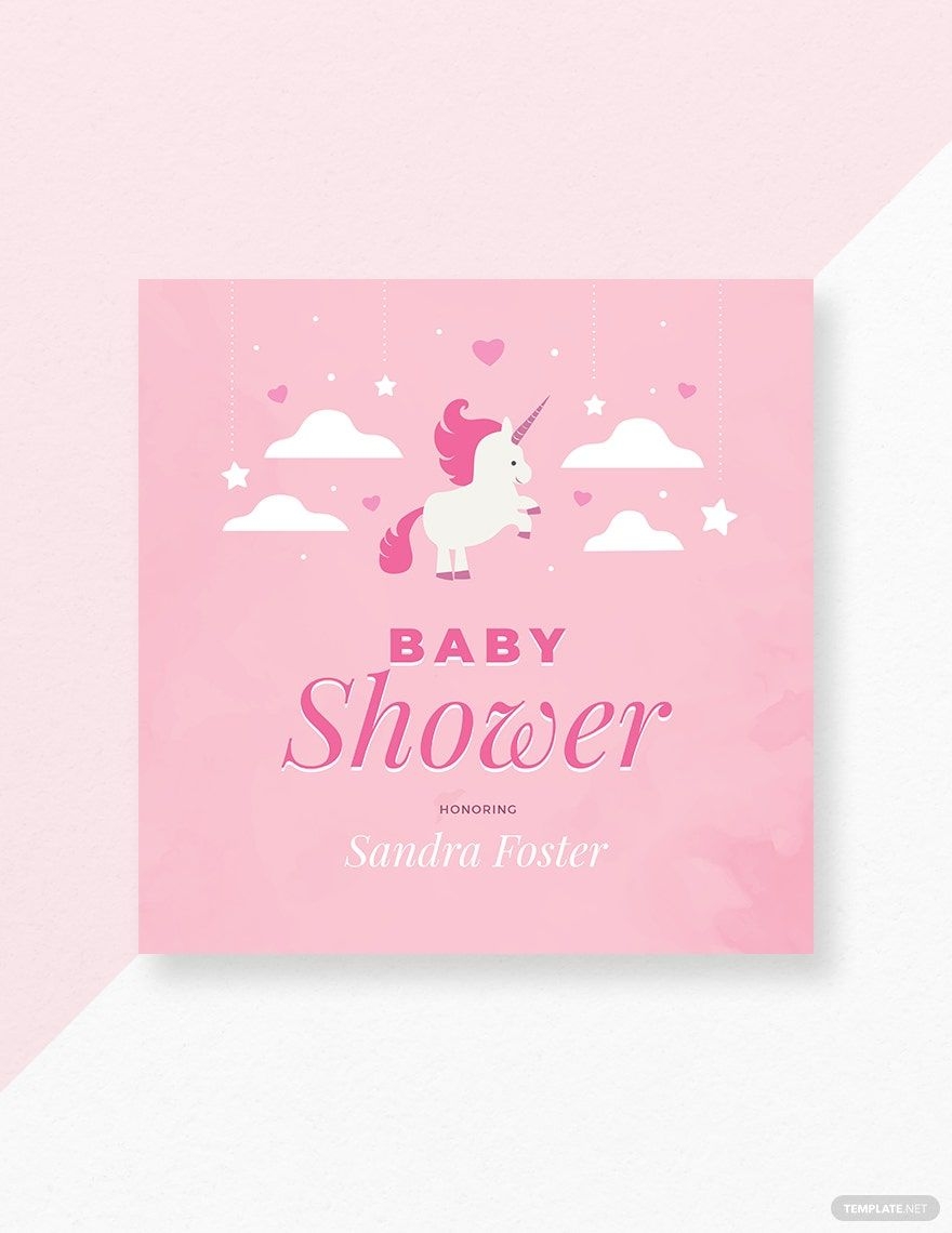 Baby Shower Card Template In Pages Publisher Word PSD Illustrator 
