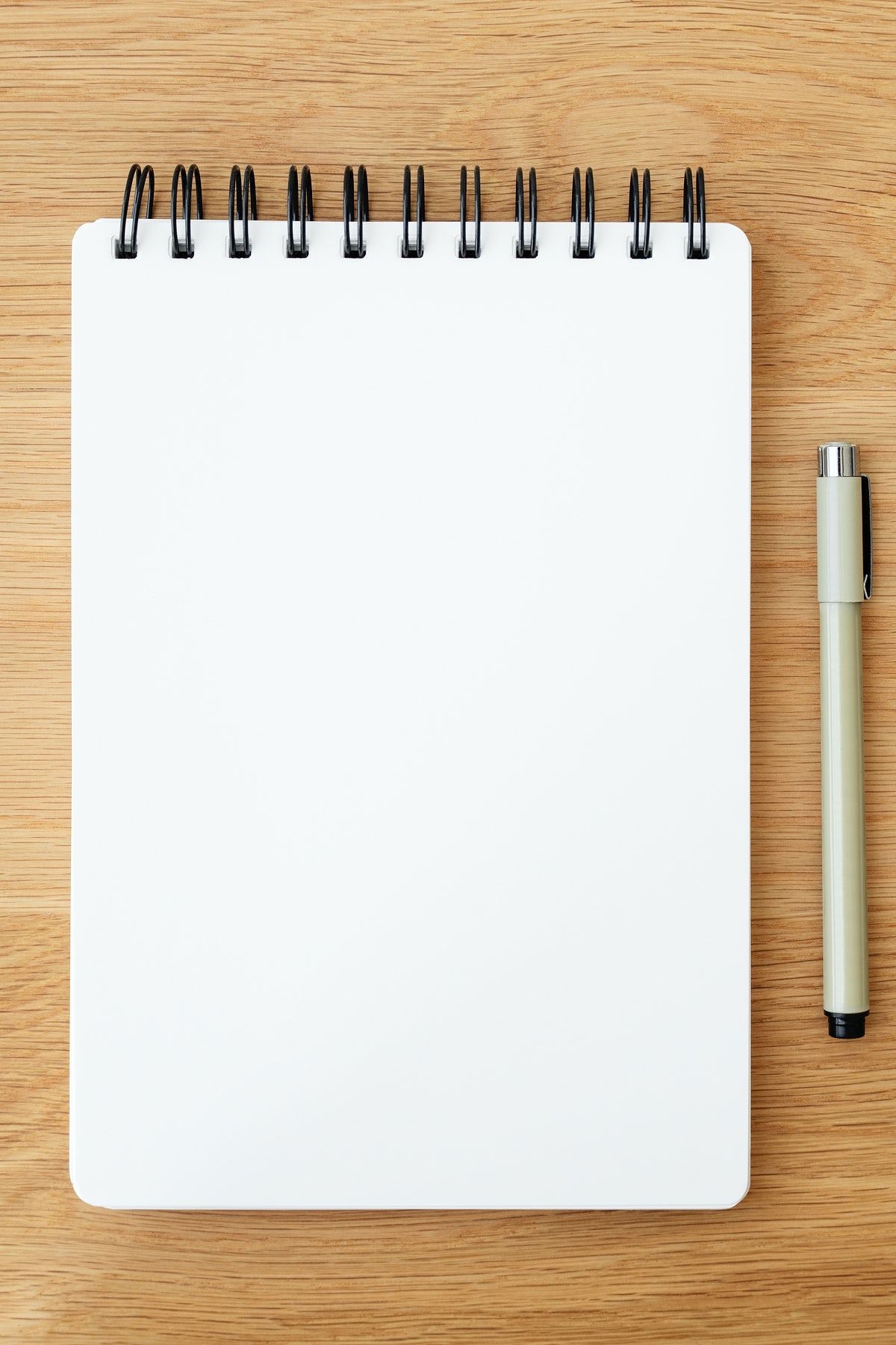 Blank White Notebook Page Blank White Notebook Page