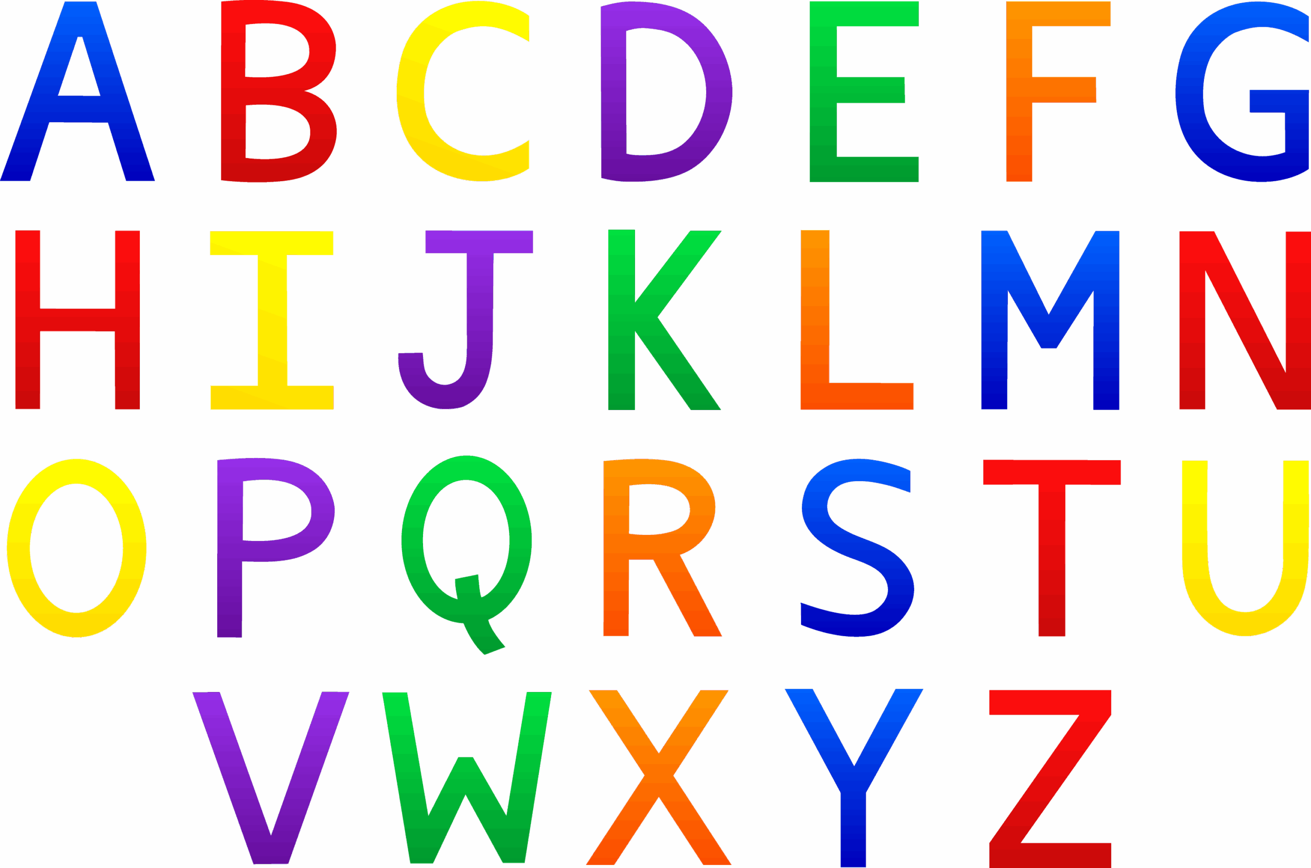 Colorful Alphabet Set Free Clip Art Colorful Alphabet Set Free Clip Art