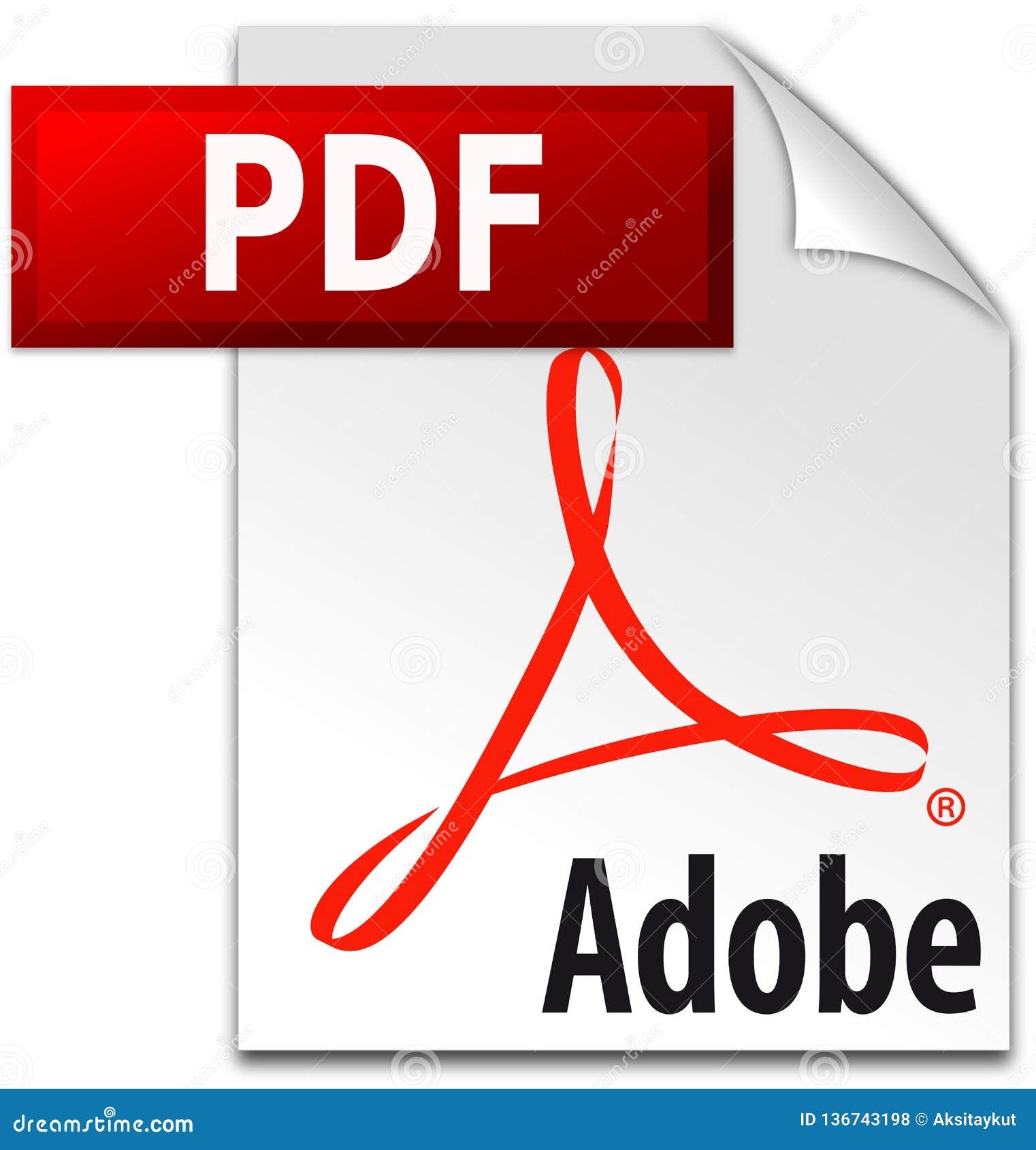 Editorial Adobe PDF Icon Vector Logo Editorial Stock Photo