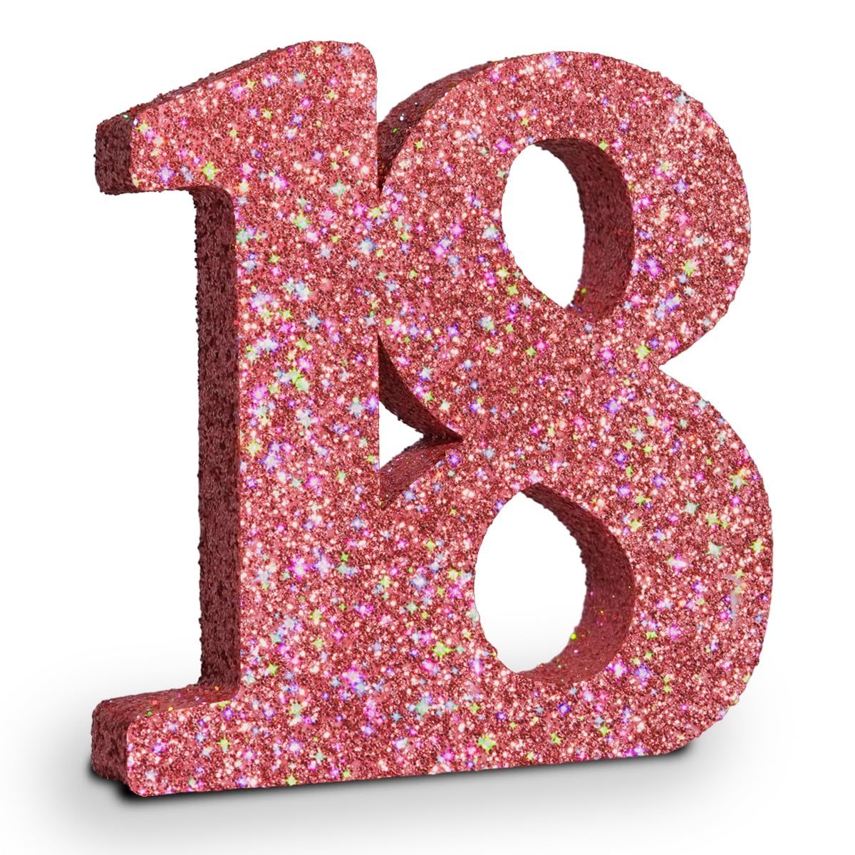 Eploger 18th Birthday Becorations For Girls Rose Gold Glitter Number 18 Eploger 18th Birthday Becorations For Girls Rose Gold Glitter Number 18