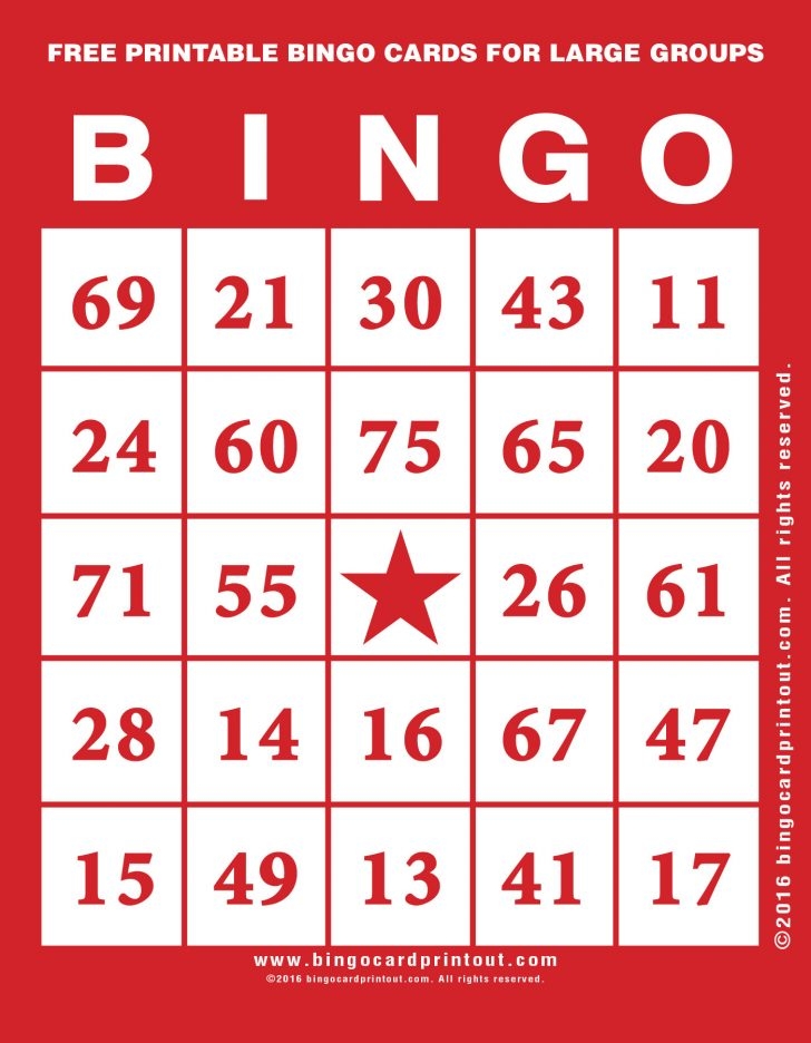 Extra Large Printable Bingo Cards Printable Bingo Cards
