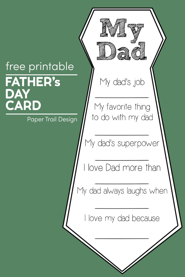 Father 39 s Day Free Printable Cards Paper Trail Design