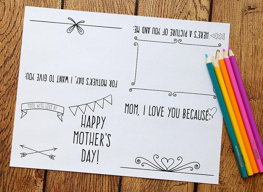 Folding Mothers Day Cards Printable Printable Word Searches