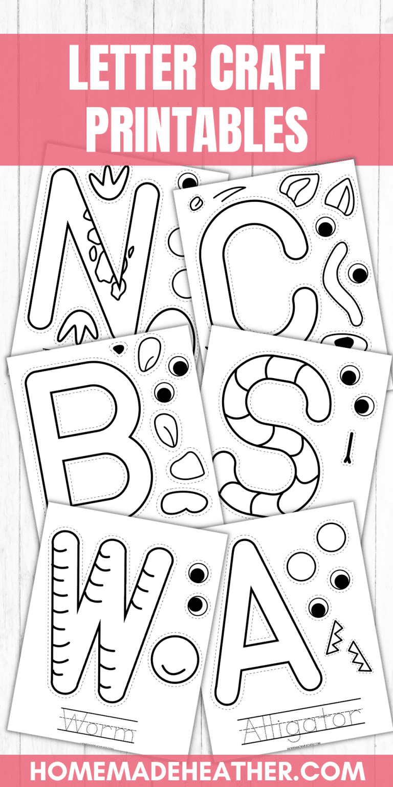 Free Alphabet Craft Printables Homemade Heather Free Alphabet Craft Printables Homemade Heather