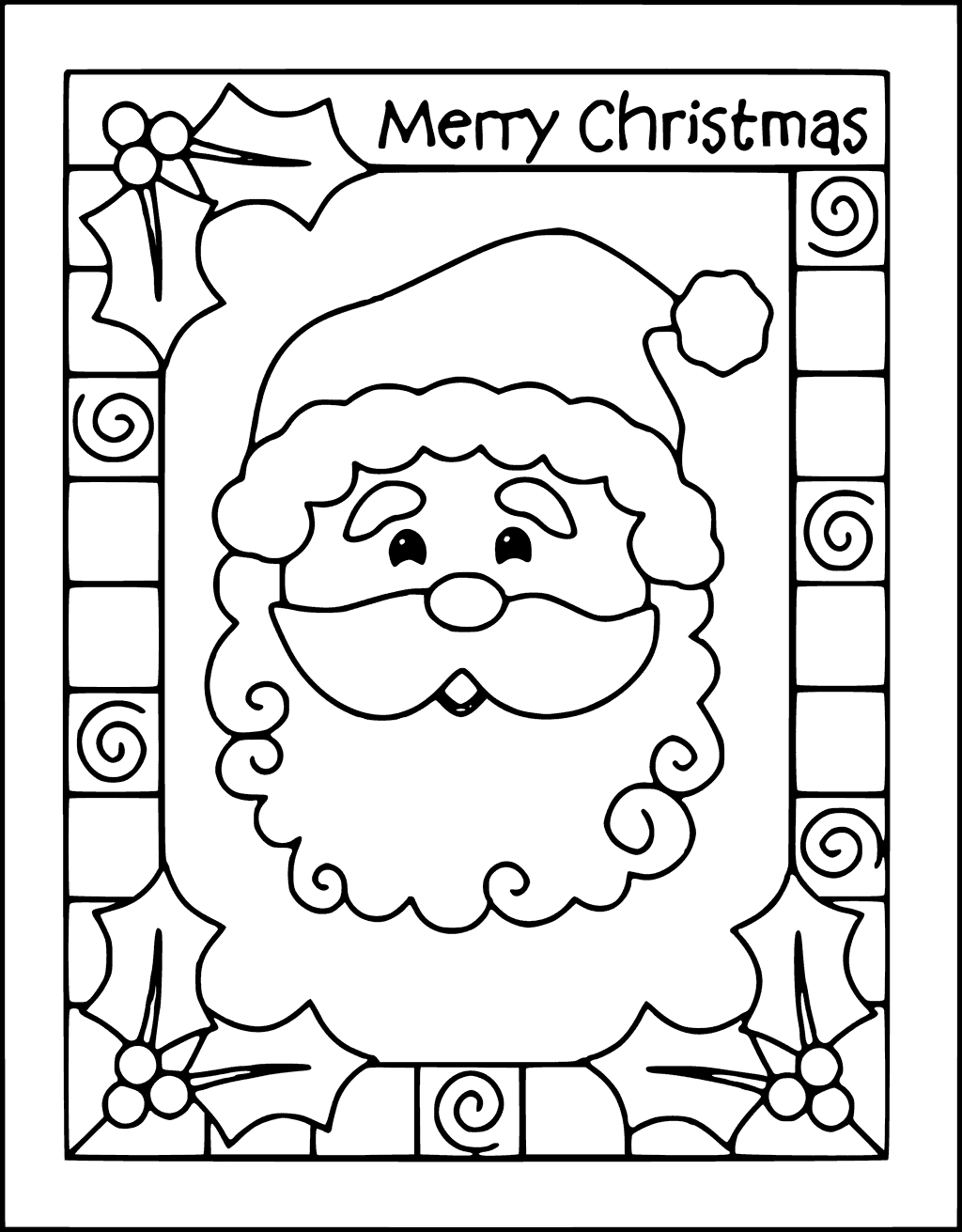 Free Coloring Pages Christmas Cards Coloring Pages