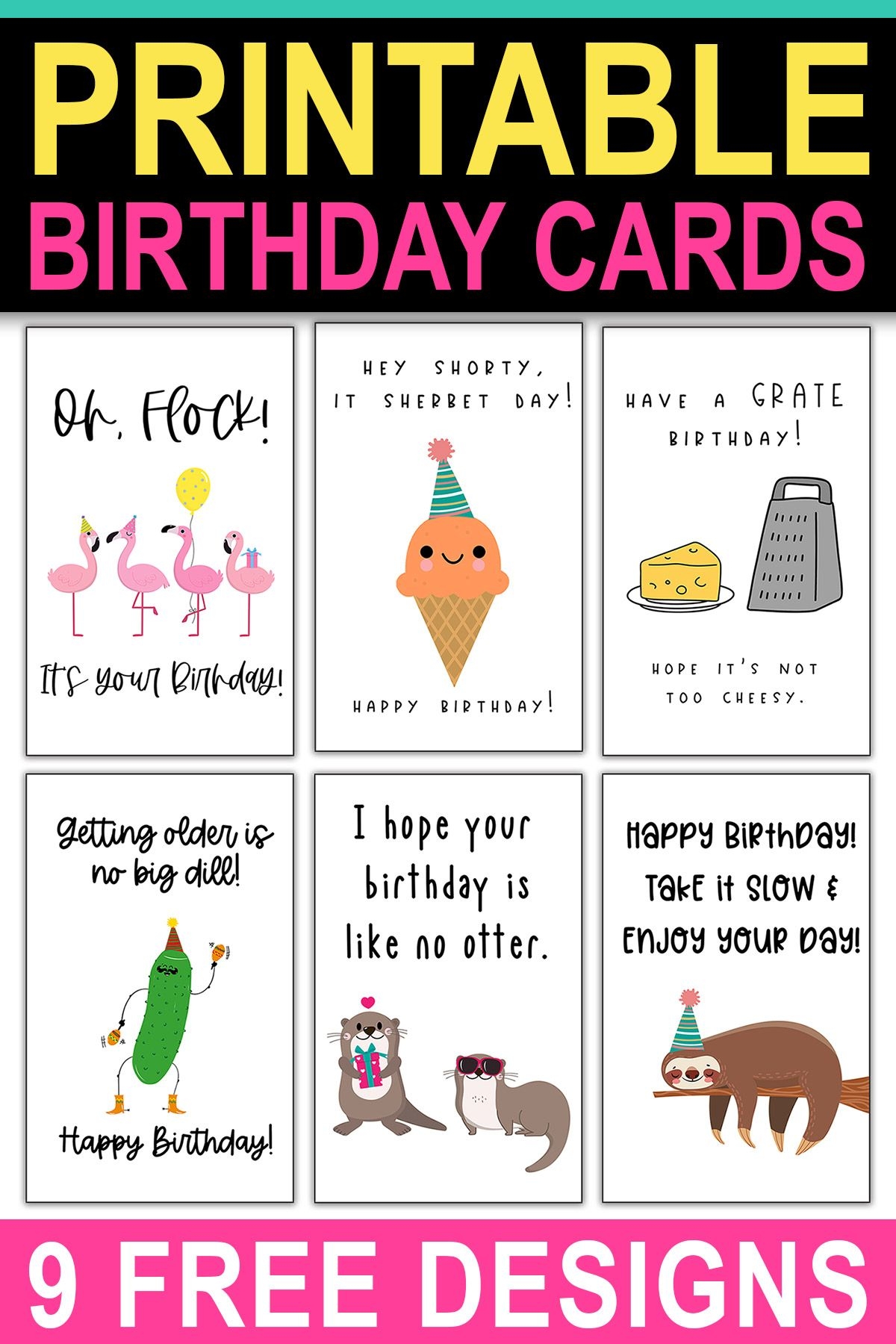Free Printable Birthday Cards Artofit