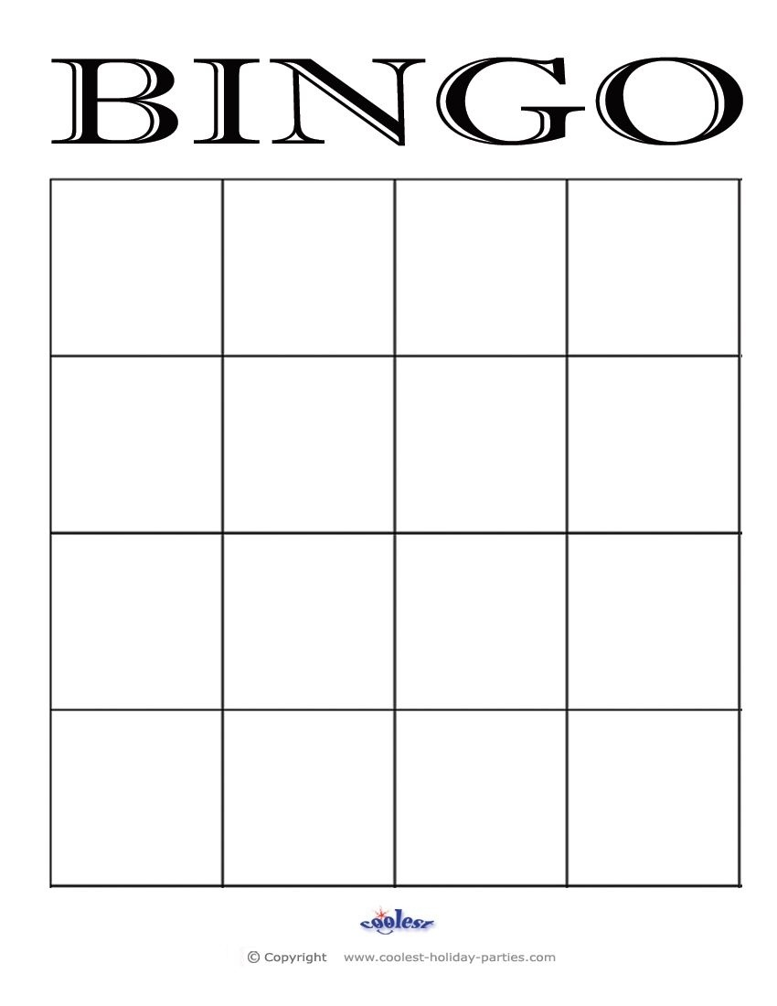 Free Printable Blank Bingo Cards Free Printable