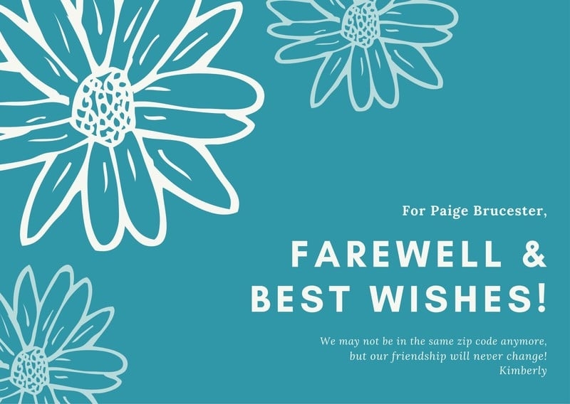 Free Printable Farewell Card Templates To Personalize Online Canva Free Printable Farewell Card Templates To Personalize Online Canva