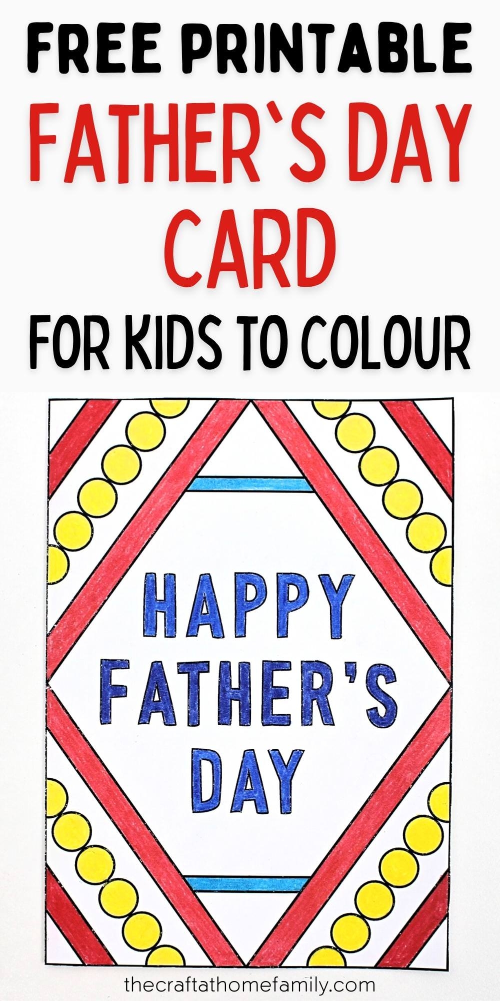 Free Printable Father 39 s Day Card To Color The Craft at Home Family