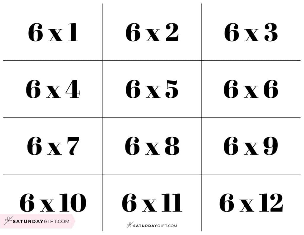 Free Printable Multiplication Flash Cards SaturdayGift Worksheets Free Printable Multiplication Flash Cards SaturdayGift Worksheets
