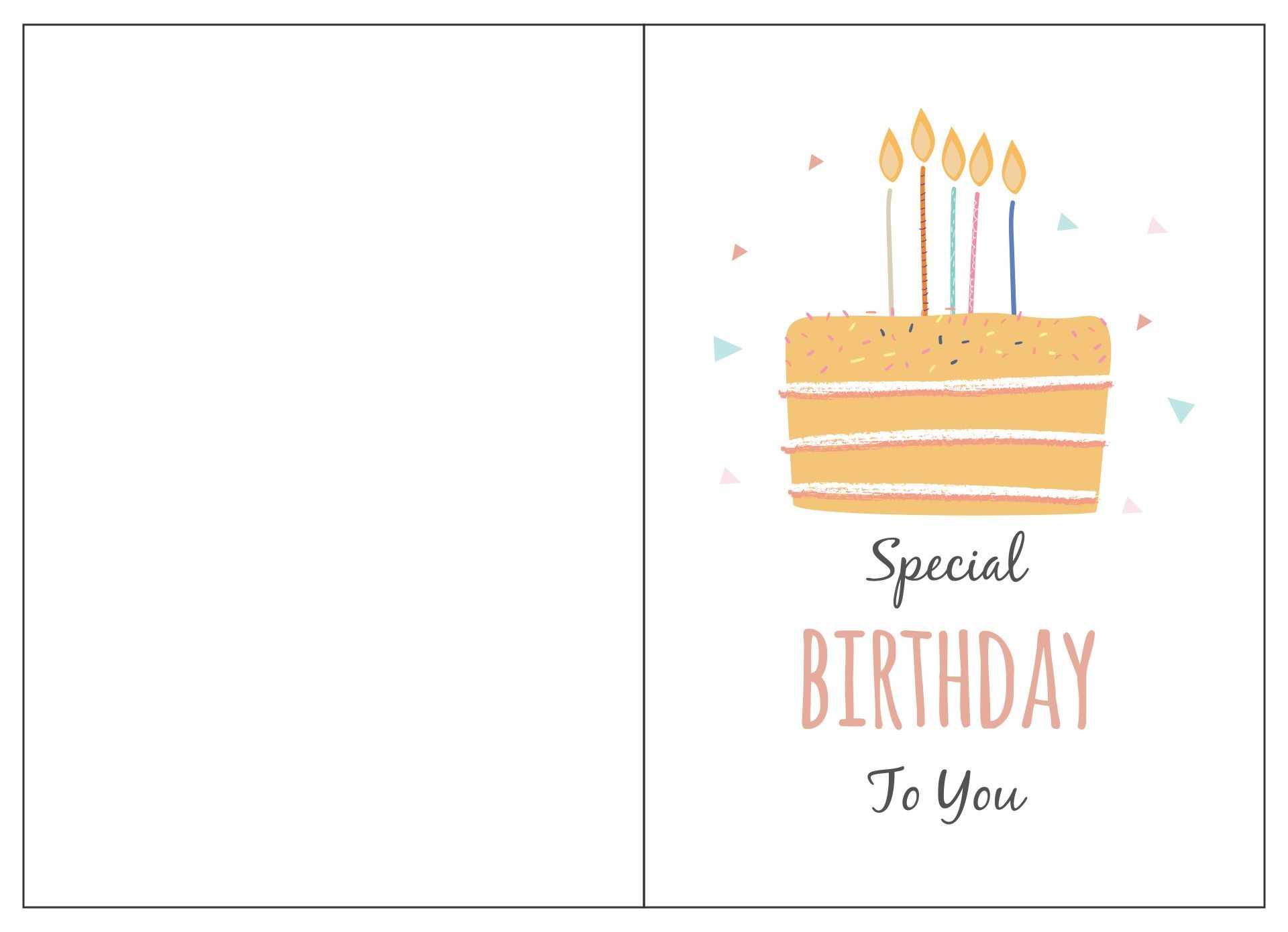 Free Printable Quarter Fold Birthday Cards