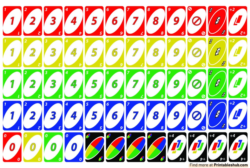 Free Printable UNO Cards Deck PDF Included Printables Hub