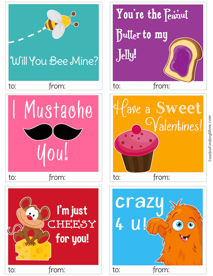 Free Printable Valentine 39 s Day Cards Freebie Finding Mom