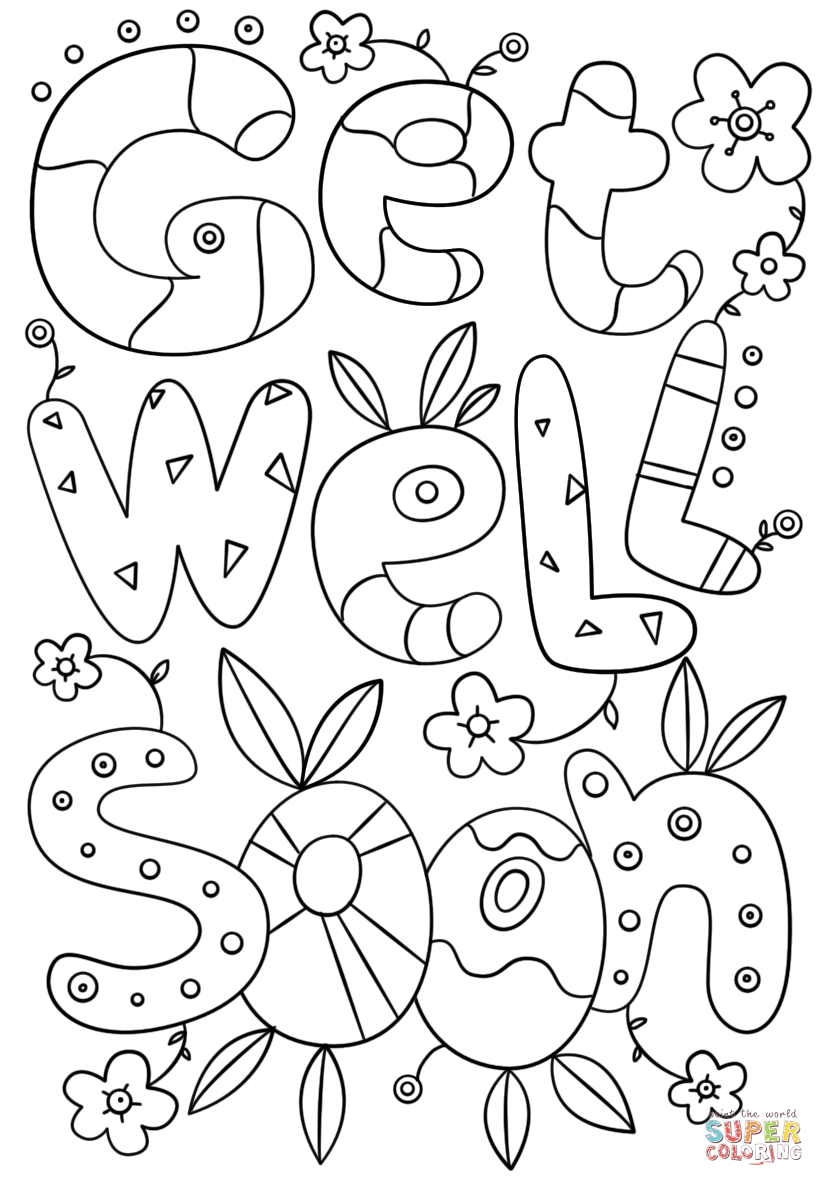 Get Well Soon Coloring Page Free Printable Coloring Pages Abe 