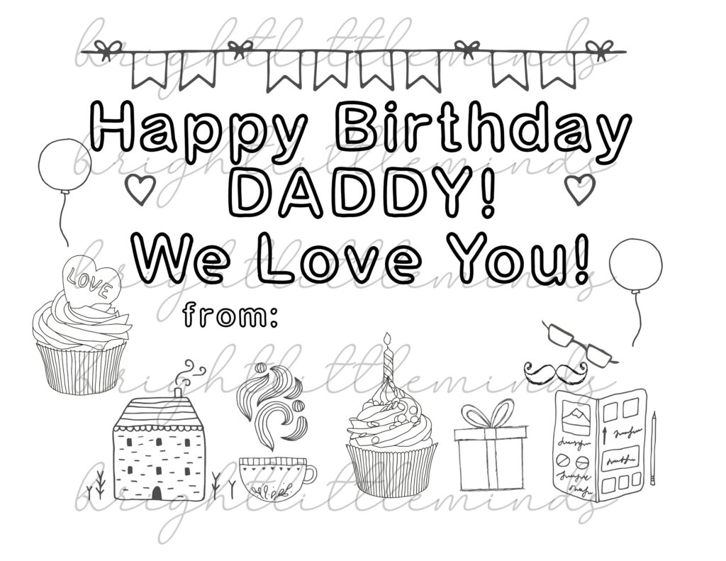 Happy Birthday Daddy Printable Cards