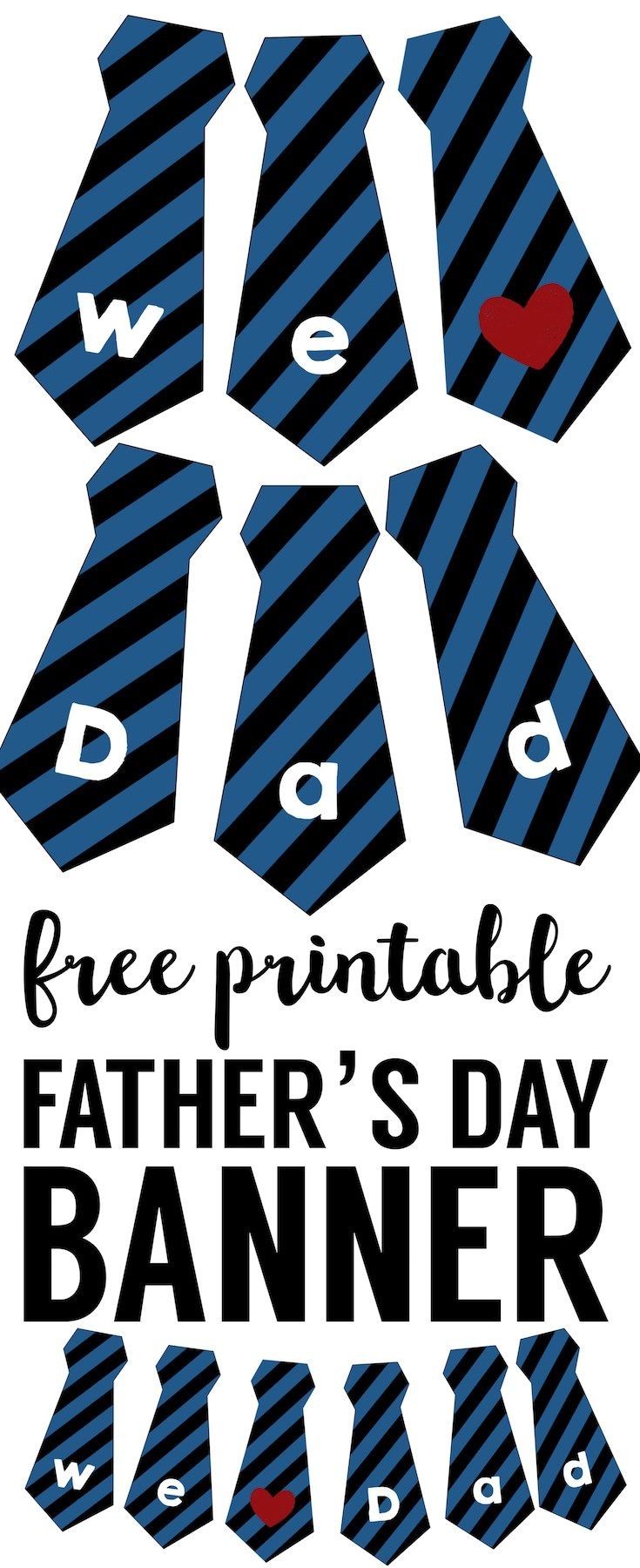 Happy Father Day Banner Printable Free