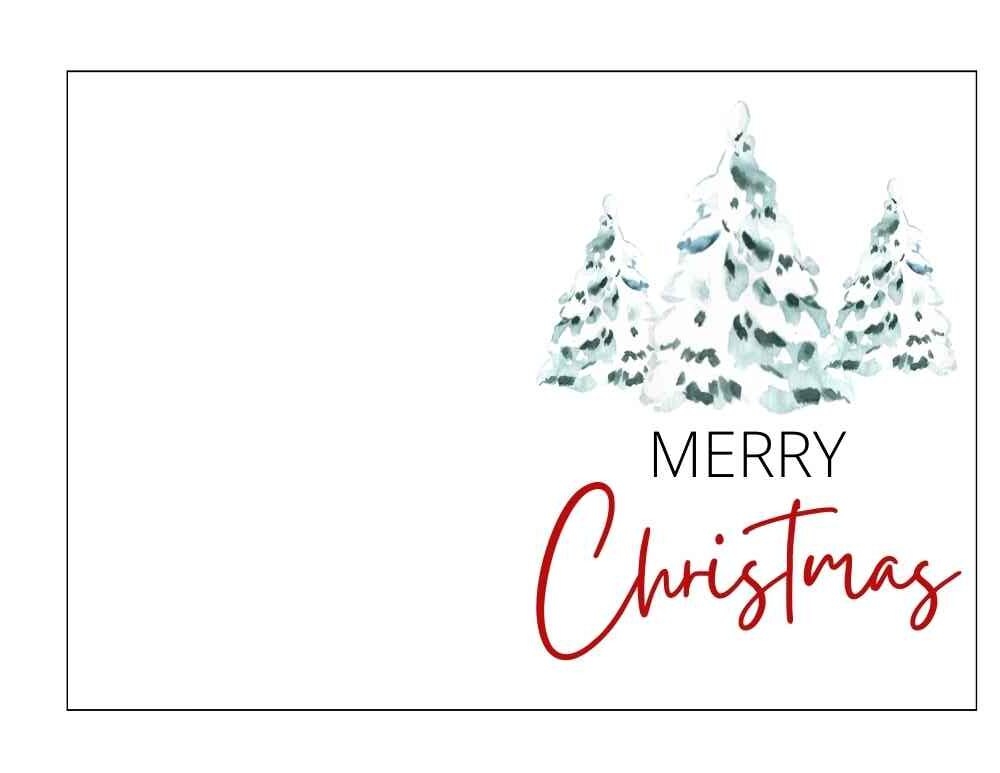 Merry Christmas Printable Card Printable Free Templates