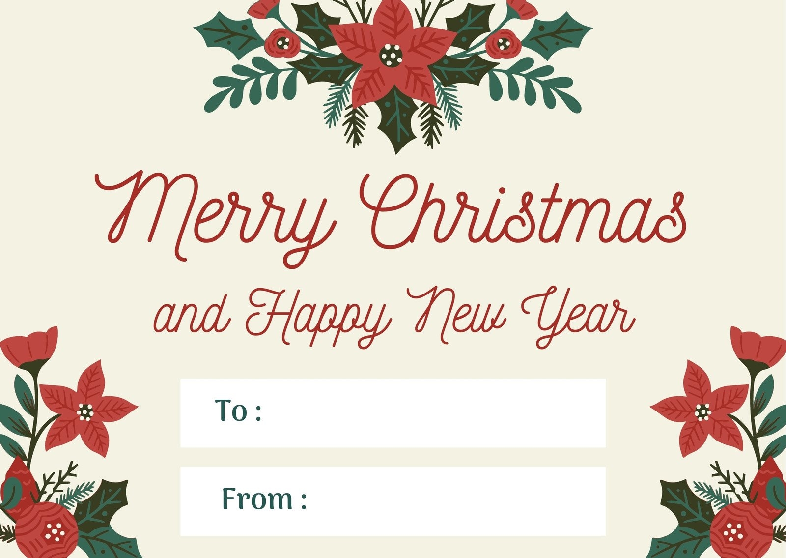 Merry Christmas Printable Card Printable Free Templates