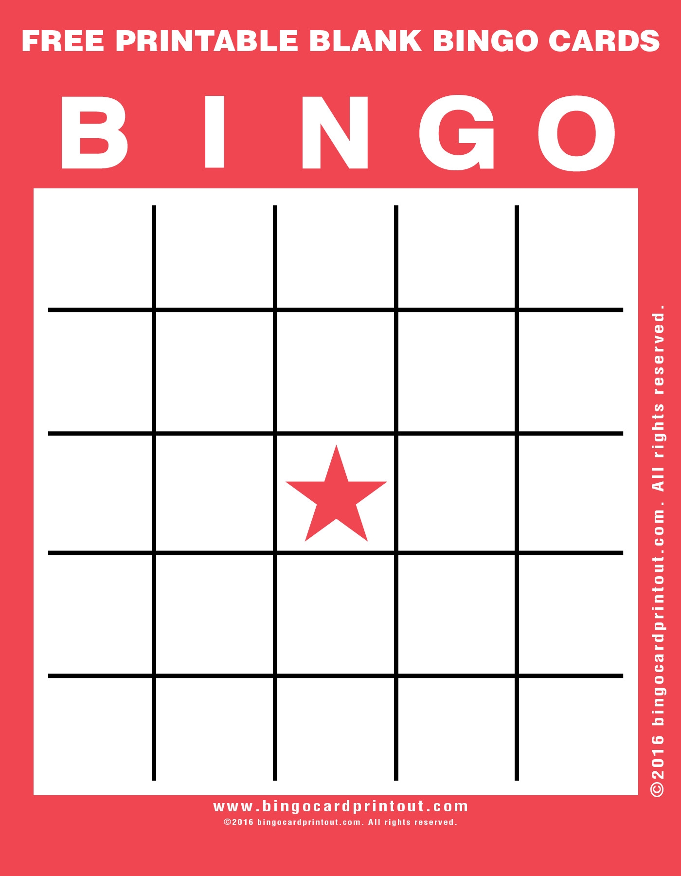 Printable Bingo Cards Blank Printable Bingo Cards Blank