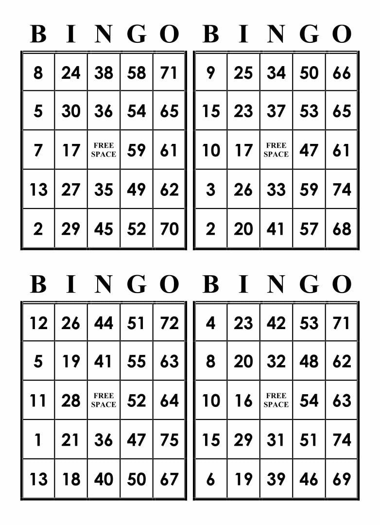 Printable Bingo Cards Free Printable Lab