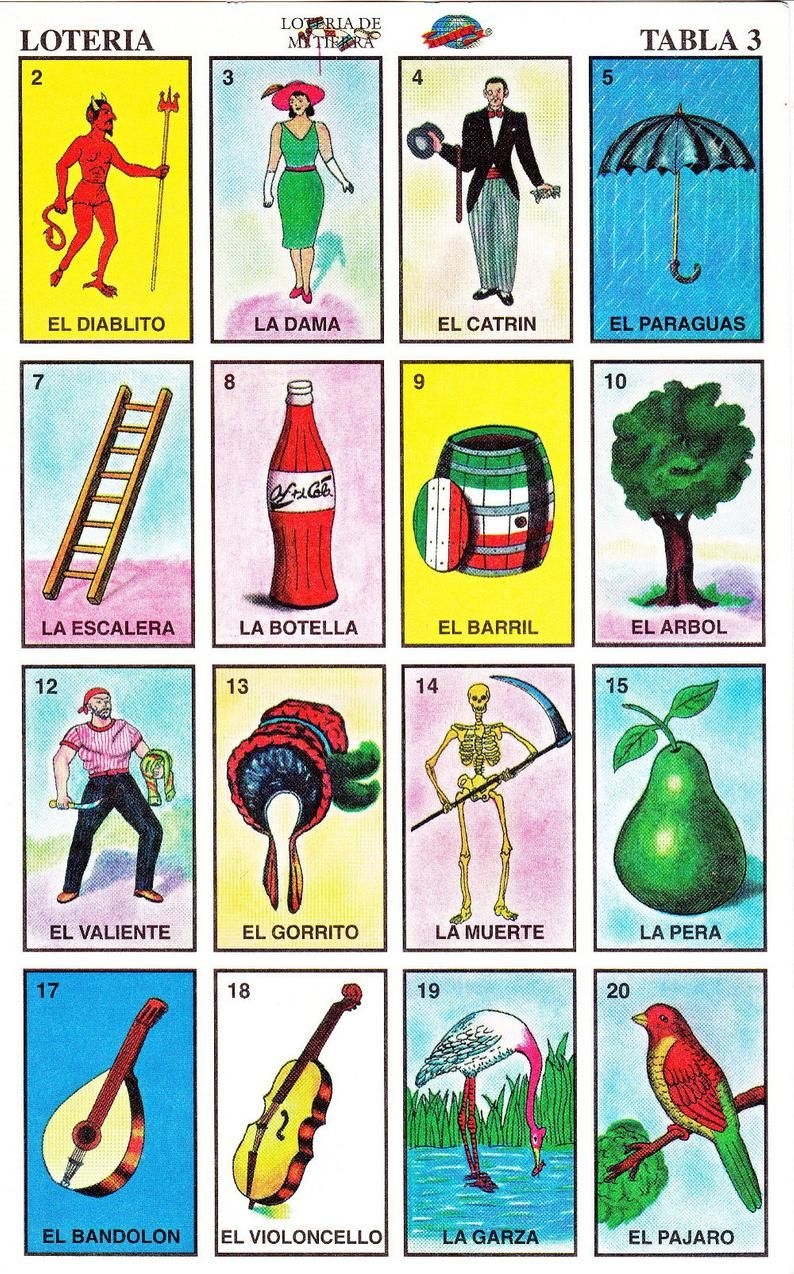 Printable Loteria Cards Pdf Printable Word Searches