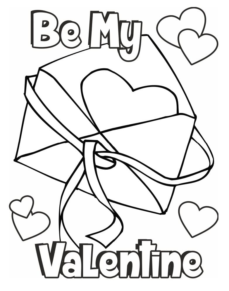 Printable Valentine 39 s Day Card Coloring Page Free Printable Coloring