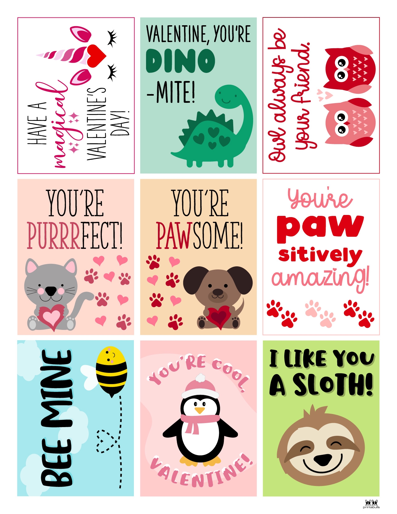 Printable Valentine 39 s Day Cards 250 Free Printables Printabulls