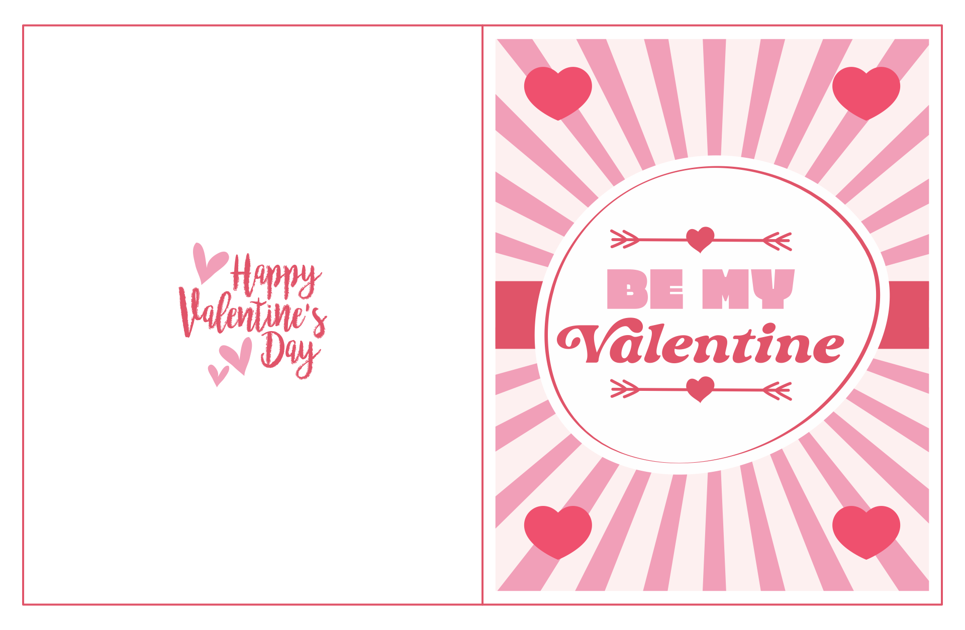 Printable Valentines Day Card Template Printable Templates