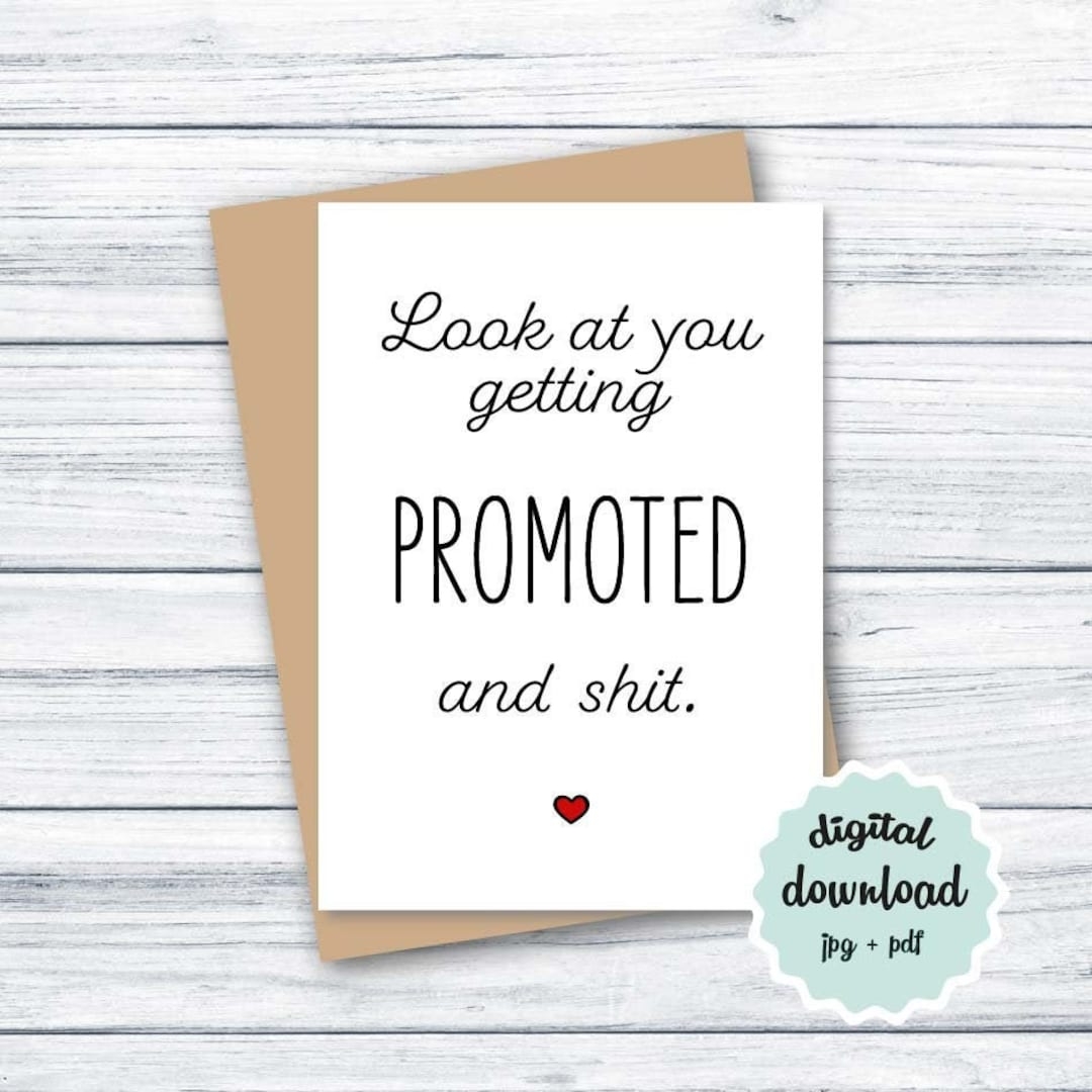 Promotion Card PRINTABLE Congratulations Card Promotion Congrats Card