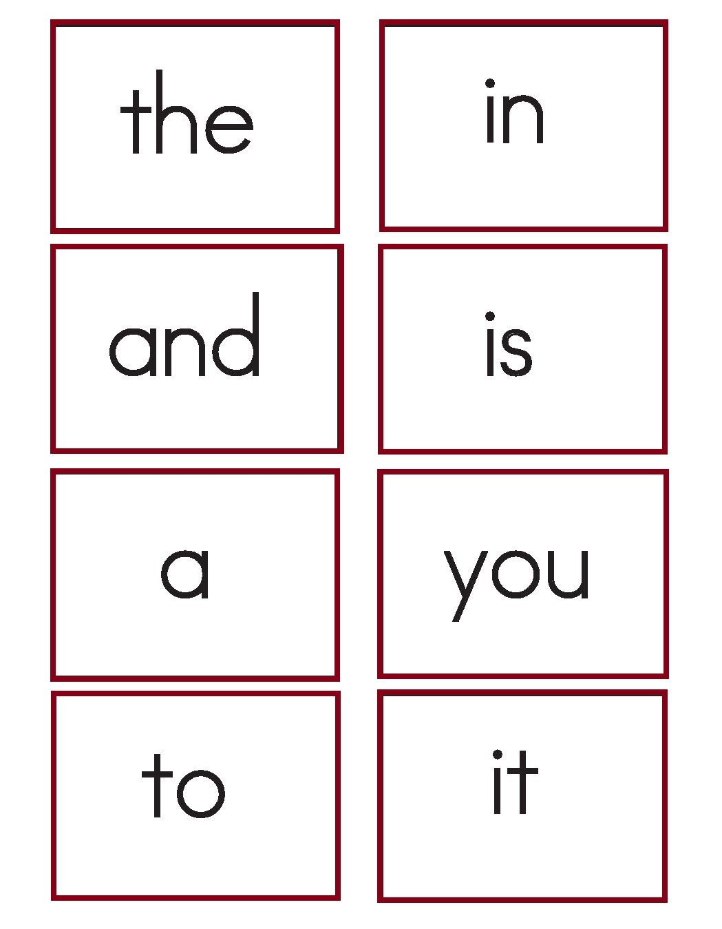 Sight Words Printable Flash Cards Free Prntbl concejomunicipaldechinu 