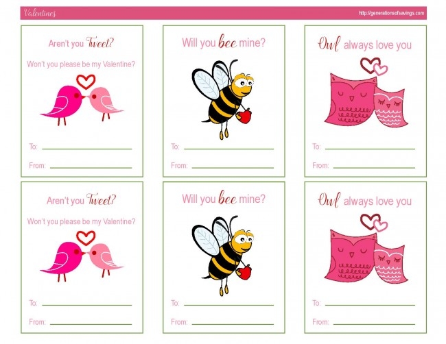 Valentines Day Free Printable Cards
